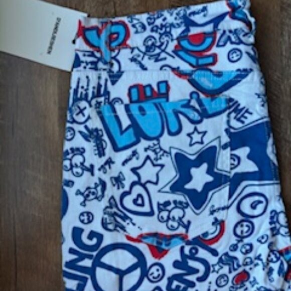 D'ANDIJIESHEN Printed Jeans NWT M Size 34 - Picture 1 of 13